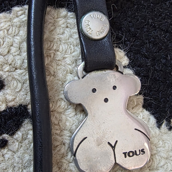 TOUS Vintage Minimalist Canvas Crossbody Bag, Teddy Bear Bag Charm - Picture 8 of 16